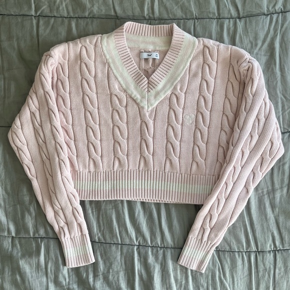 TNA BABY PINK CROPPED SWEATER - Picture 2 of 3